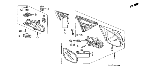 2000 civic DX 3 DOOR 5MT MIRROR (1) diagram 2000 civic DX 3 DOOR 5MT MIRROR (1) diagram