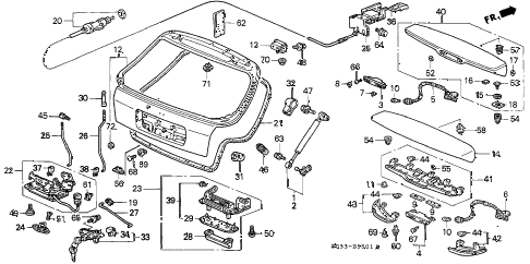 1999 civic CX 3 DOOR 5MT TAILGATE (2) diagram 1999 civic CX 3 DOOR 5MT TAILGATE (2) diagram