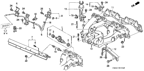 1996 civic CX 3 DOOR 5MT INTAKE MANIFOLD (DOWN FLOW) diagram 1996 civic CX 3 DOOR 5MT INTAKE MANIFOLD (DOWN FLOW) diagram