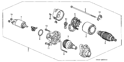 1996 civic CX 3 DOOR 5MT MT STARTER MOTOR (MITSUBA/CME) (MT) diagram 1996 civic CX 3 DOOR 5MT MT STARTER MOTOR (MITSUBA/CME) (MT) diagram