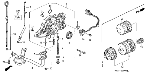 1997 civic DX 3 DOOR 5MT OIL PUMP - OIL STRAINER diagram 1997 civic DX 3 DOOR 5MT OIL PUMP - OIL STRAINER diagram