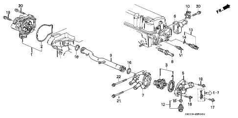 2000 civic CX 3 DOOR 5MT WATER PUMP - THERMOSTAT diagram 2000 civic CX 3 DOOR 5MT WATER PUMP - THERMOSTAT diagram
