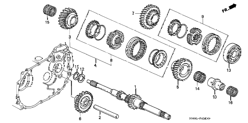 2000 civic DX 3 DOOR 5MT MT MAINSHAFT diagram 2000 civic DX 3 DOOR 5MT MT MAINSHAFT diagram