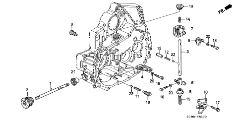1998 civic CX 3 DOOR 5MT MT SHIFT ROD - SHIFT HOLDER diagram 1998 civic CX 3 DOOR 5MT MT SHIFT ROD - SHIFT HOLDER diagram
