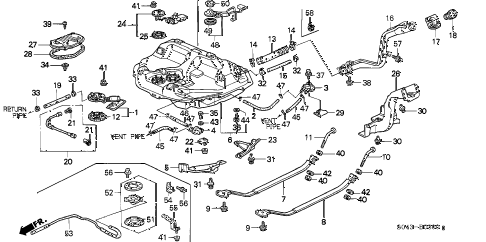1997 civic LX(A/C) 4 DOOR 5MT FUEL TANK (1) diagram 1997 civic LX(A/C) 4 DOOR 5MT FUEL TANK (1) diagram