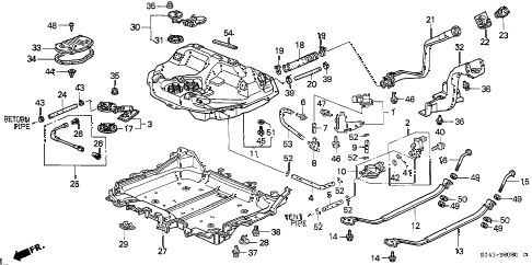 1997 civic LX(A/C) 4 DOOR 5MT FUEL TANK (2) diagram 1997 civic LX(A/C) 4 DOOR 5MT FUEL TANK (2) diagram