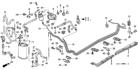 1997 civic LX(A/C) 4 DOOR 5MT FUEL PIPE (2) diagram 1997 civic LX(A/C) 4 DOOR 5MT FUEL PIPE (2) diagram