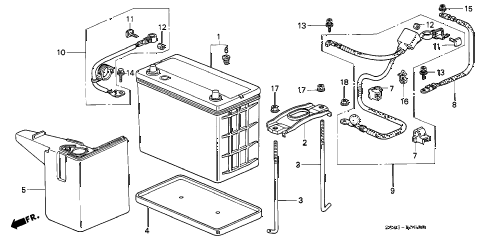 1997 civic LX(A/C) 4 DOOR 5MT BATTERY diagram 1997 civic LX(A/C) 4 DOOR 5MT BATTERY diagram