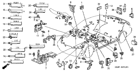 1996 civic LX 4 DOOR 5MT HARNESS BAND - BRACKET diagram 1996 civic LX 4 DOOR 5MT HARNESS BAND - BRACKET diagram