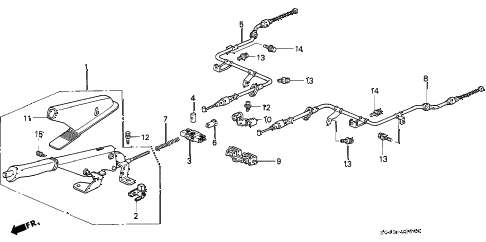 1996 civic LX 4 DOOR 5MT PARKING BRAKE diagram 1996 civic LX 4 DOOR 5MT PARKING BRAKE diagram