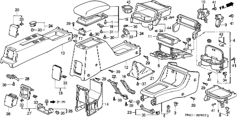 1996 civic DX 4 DOOR 5MT CONSOLE diagram 1996 civic DX 4 DOOR 5MT CONSOLE diagram