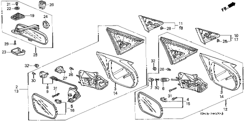 1996 civic DX 4 DOOR 5MT MIRROR (1) diagram 1996 civic DX 4 DOOR 5MT MIRROR (1) diagram