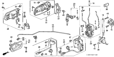 1996 civic DX 4 DOOR 5MT FRONT DOOR LOCKS diagram 1996 civic DX 4 DOOR 5MT FRONT DOOR LOCKS diagram