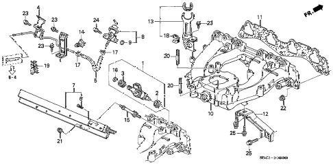 1996 civic LX 4 DOOR 5MT INTAKE MANIFOLD (1) diagram 1996 civic LX 4 DOOR 5MT INTAKE MANIFOLD (1) diagram