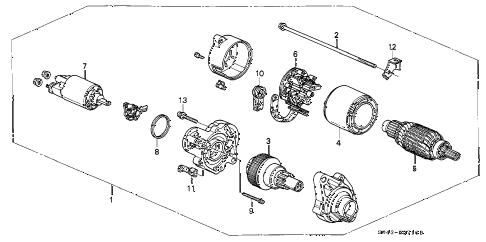 1997 civic LX(A/C) 4 DOOR 5MT MT STARTER MOTOR diagram 1997 civic LX(A/C) 4 DOOR 5MT MT STARTER MOTOR diagram