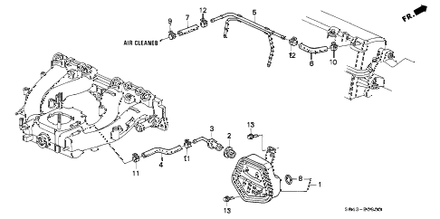 1996 civic DX 4 DOOR 5MT BREATHER CHAMBER (1) diagram 1996 civic DX 4 DOOR 5MT BREATHER CHAMBER (1) diagram
