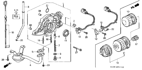 1996 civic LX 4 DOOR 5MT OIL PUMP - OIL STRAINER diagram 1996 civic LX 4 DOOR 5MT OIL PUMP - OIL STRAINER diagram