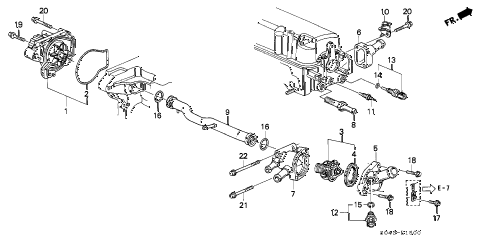 1996 civic DX 4 DOOR 5MT WATER PUMP - THERMOSTAT diagram 1996 civic DX 4 DOOR 5MT WATER PUMP - THERMOSTAT diagram