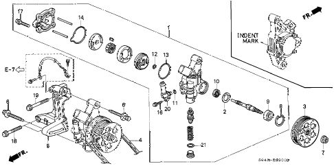 1996 civic DX 4 DOOR 5MT P.S. PUMP - BRACKET diagram 1996 civic DX 4 DOOR 5MT P.S. PUMP - BRACKET diagram