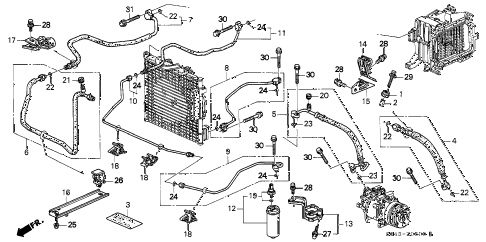 1996 civic LX 4 DOOR 5MT A/C HOSES - PIPES (DX,LX) diagram 1996 civic LX 4 DOOR 5MT A/C HOSES - PIPES (DX,LX) diagram