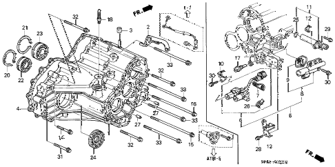 2000 civic GX 4 DOOR 4AT AT TRANSMISSION HOUSING diagram 2000 civic GX 4 DOOR 4AT AT TRANSMISSION HOUSING diagram