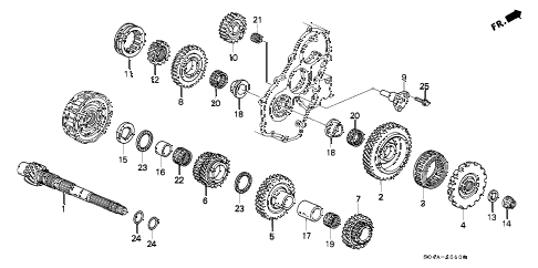2000 civic DX-V 4 DOOR 4AT AT COUNTERSHAFT diagram 2000 civic DX-V 4 DOOR 4AT AT COUNTERSHAFT diagram