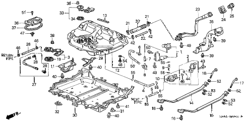 1998 civic LX 4 DOOR 5MT FUEL TANK (1) diagram 1998 civic LX 4 DOOR 5MT FUEL TANK (1) diagram