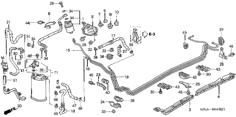 1998 civic LX 4 DOOR 5MT FUEL PIPE (1) diagram 1998 civic LX 4 DOOR 5MT FUEL PIPE (1) diagram