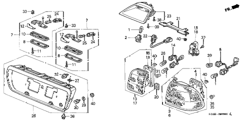 1998 civic GX(ABS) 4 DOOR 4AT TAILLIGHT (1) diagram 1998 civic GX(ABS) 4 DOOR 4AT TAILLIGHT (1) diagram