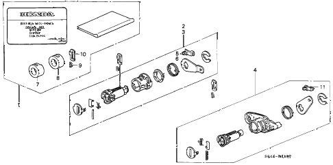 1998 civic GX 4 DOOR 4AT KEY CYLINDER KIT diagram 1998 civic GX 4 DOOR 4AT KEY CYLINDER KIT diagram