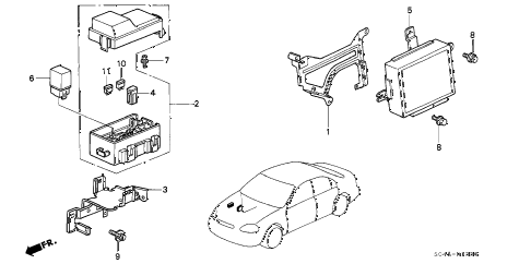 1999 civic EX 4 DOOR 5MT ABS UNIT diagram 1999 civic EX 4 DOOR 5MT ABS UNIT diagram