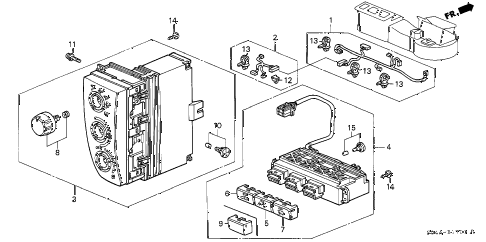 1999 civic EX 4 DOOR 5MT HEATER CONTROL (2) diagram 1999 civic EX 4 DOOR 5MT HEATER CONTROL (2) diagram