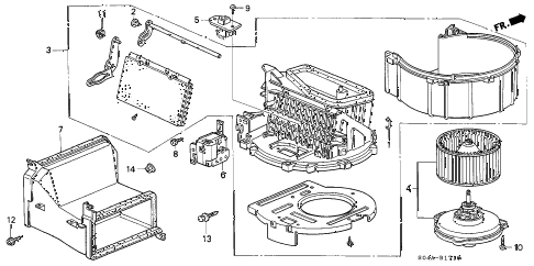 1998 civic DX 4 DOOR 5MT HEATER BLOWER diagram 1998 civic DX 4 DOOR 5MT HEATER BLOWER diagram
