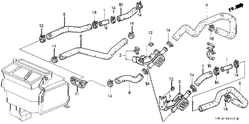 1999 civic EX 4 DOOR 5MT WATER VALVE diagram 1999 civic EX 4 DOOR 5MT WATER VALVE diagram