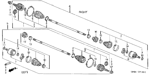 2000 civic EX 4 DOOR 5MT DRIVESHAFT (2) diagram 2000 civic EX 4 DOOR 5MT DRIVESHAFT (2) diagram