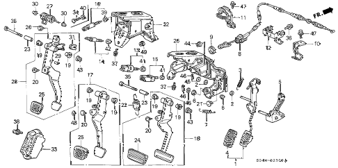 1999 civic GX 4 DOOR 4AT PEDAL diagram 1999 civic GX 4 DOOR 4AT PEDAL diagram