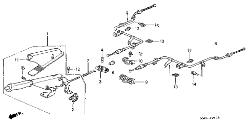 2000 civic DX-V 4 DOOR 4AT PARKING BRAKE diagram 2000 civic DX-V 4 DOOR 4AT PARKING BRAKE diagram