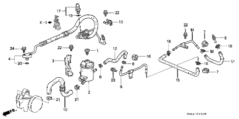 1998 civic DX 4 DOOR 5MT P.S. PIPE diagram 1998 civic DX 4 DOOR 5MT P.S. PIPE diagram