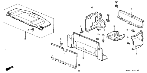 1998 civic GX 4 DOOR 4AT REAR TRAY - TRUNK GARNISH (2) diagram 1998 civic GX 4 DOOR 4AT REAR TRAY - TRUNK GARNISH (2) diagram
