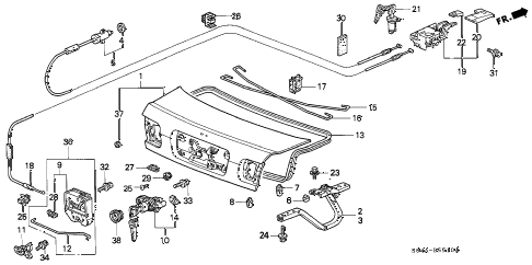 2000 civic EX 4 DOOR 5MT TRUNK LID diagram 2000 civic EX 4 DOOR 5MT TRUNK LID diagram