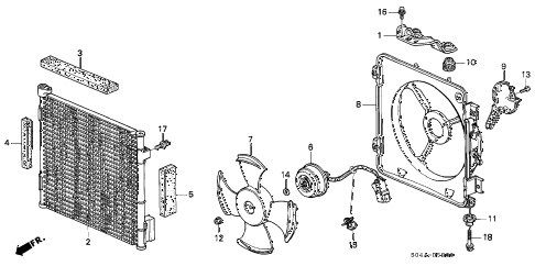 1999 civic GX 4 DOOR 4AT A/C AIR CONDITIONER (CONDENSER) diagram 1999 civic GX 4 DOOR 4AT A/C AIR CONDITIONER (CONDENSER) diagram
