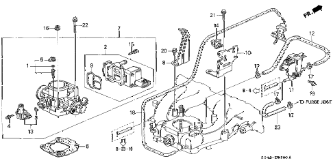 2000 civic DX 4 DOOR 5MT THROTTLE BODY (1) diagram 2000 civic DX 4 DOOR 5MT THROTTLE BODY (1) diagram
