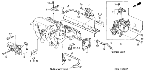 2000 civic EX 4 DOOR 5MT THROTTLE BODY (2) diagram 2000 civic EX 4 DOOR 5MT THROTTLE BODY (2) diagram