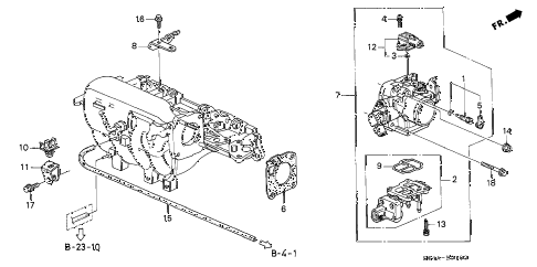 2000 civic GX 4 DOOR 4AT THROTTLE BODY (4) diagram 2000 civic GX 4 DOOR 4AT THROTTLE BODY (4) diagram