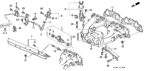 1998 civic DX 4 DOOR 5MT INTAKE MANIFOLD (1) diagram 1998 civic DX 4 DOOR 5MT INTAKE MANIFOLD (1) diagram