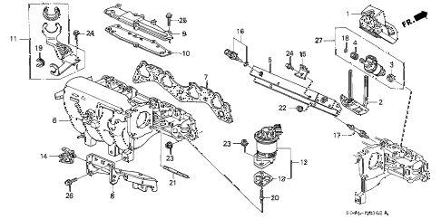 1998 civic GX(ABS) 4 DOOR 4AT INTAKE MANIFOLD (3) diagram 1998 civic GX(ABS) 4 DOOR 4AT INTAKE MANIFOLD (3) diagram