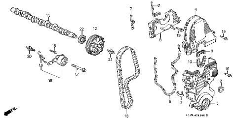 1999 civic LX 4 DOOR 5MT CAMSHAFT - TIMING BELT diagram 1999 civic LX 4 DOOR 5MT CAMSHAFT - TIMING BELT diagram