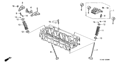 1999 civic EX 4 DOOR 5MT VALVE - ROCKER ARM (VTEC) diagram 1999 civic EX 4 DOOR 5MT VALVE - ROCKER ARM (VTEC) diagram