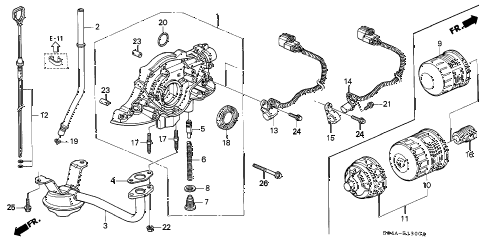 2000 civic EX 4 DOOR 5MT OIL PUMP - OIL STRAINER diagram 2000 civic EX 4 DOOR 5MT OIL PUMP - OIL STRAINER diagram