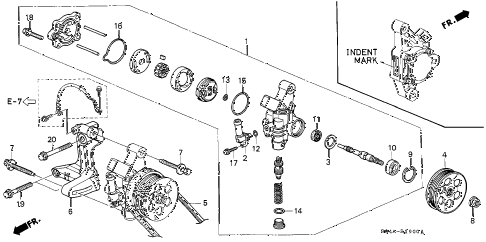 1998 civic GX(ABS) 4 DOOR 4AT P.S. PUMP - BRACKET diagram 1998 civic GX(ABS) 4 DOOR 4AT P.S. PUMP - BRACKET diagram
